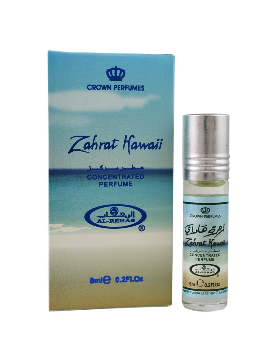 Zahrat Hawaii - Aceite de perfume de 6 ml (.2 oz) de Al-rehab