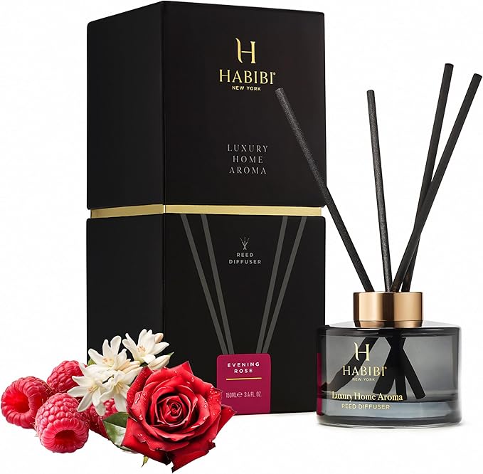 Luxury Home Aroma Reed Diffuser Evening Rose by Habibi