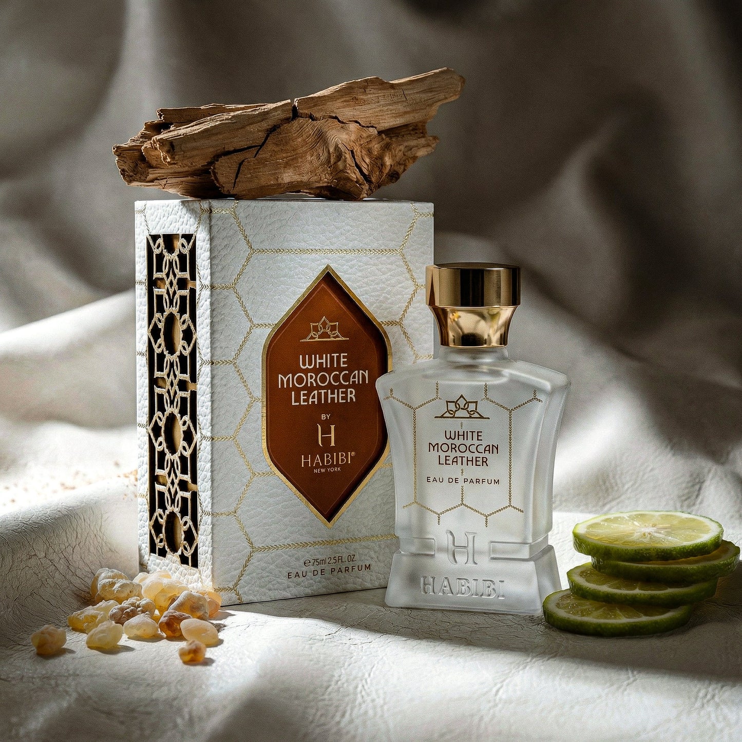 White Moroccan Leather by Habibi
