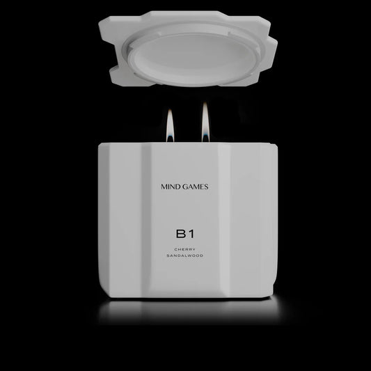 B1 Cherry Sandalwood 10 OZ Luxury Candle by Mind Games